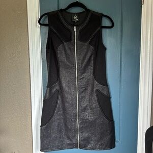 Mcq by Alexander McQueen black front zip dress